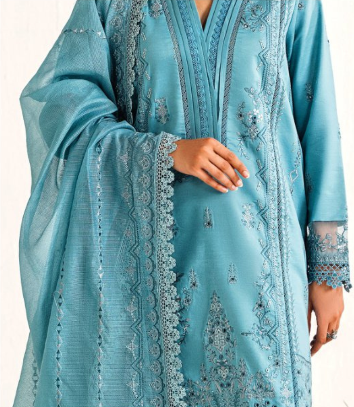 FLORENT 3PC Embroidered Lawn FLF - 2A