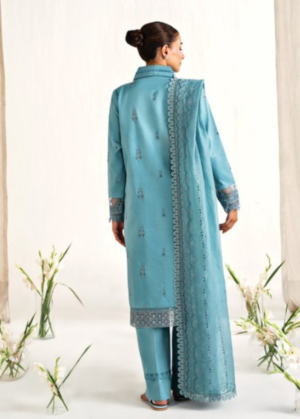 FLORENT 3PC Embroidered Lawn FLF - 2A